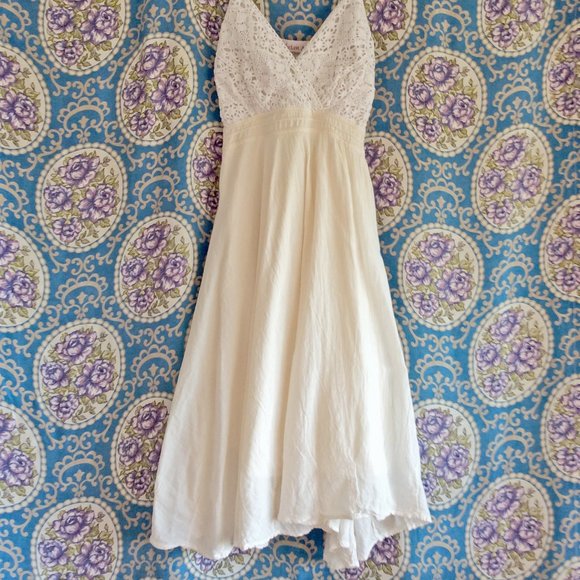 Gauzy White Strappy Boho Lace Dress - Picture 7 of 10